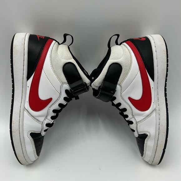 NIKE COURT BOROUGH MID 2 ll YOUTH SIZE 4Y WHICH IS WOMEN SIZE 5.5 BLACK RED - Picture 6 of 11